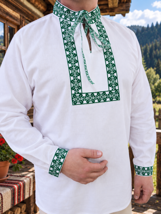 Vyšívaná košeľa - Milo - Veľkosť: L, Farba: Zelená