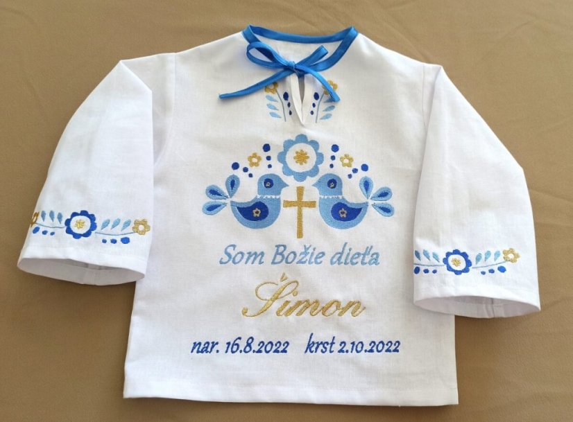 Vyšívaná krstná košieľka Šimon