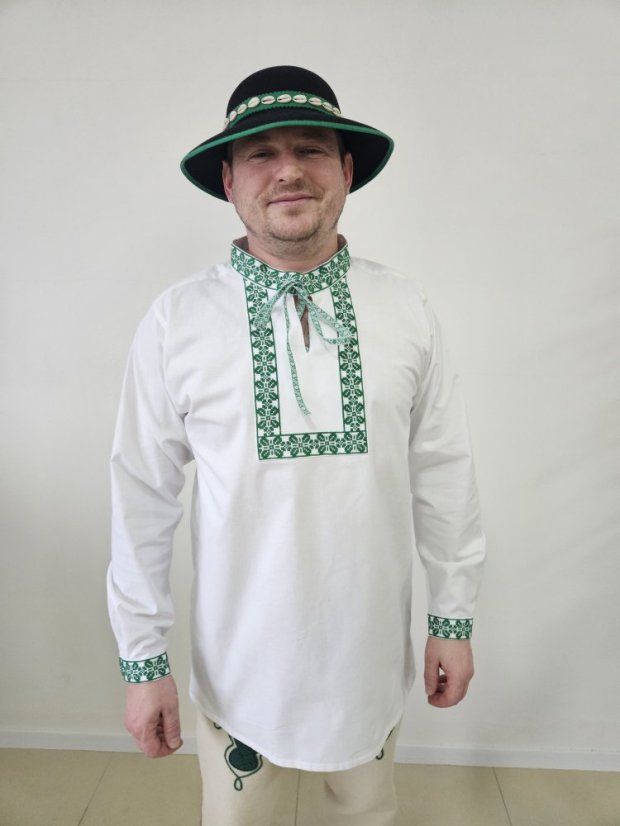 Vyšívaná košeľa - Milo - Veľkosť: L, Farba: Zelená