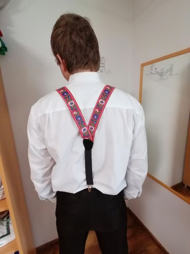 Folklórne traky -UNI - Farba: Modrá