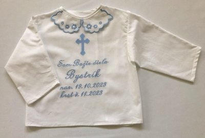 Vyšívaná krstná košieľka Bystrík