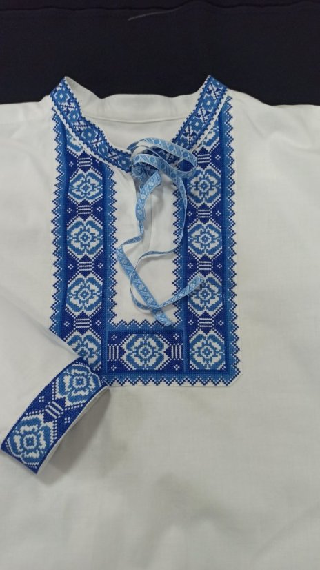 Vyšívaná košeľa - Marek - Veľkosť: XXXL, Farba: Modrá