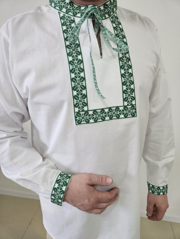 Vyšívaná košeľa - Milo - Veľkosť: L, Farba: Zelená