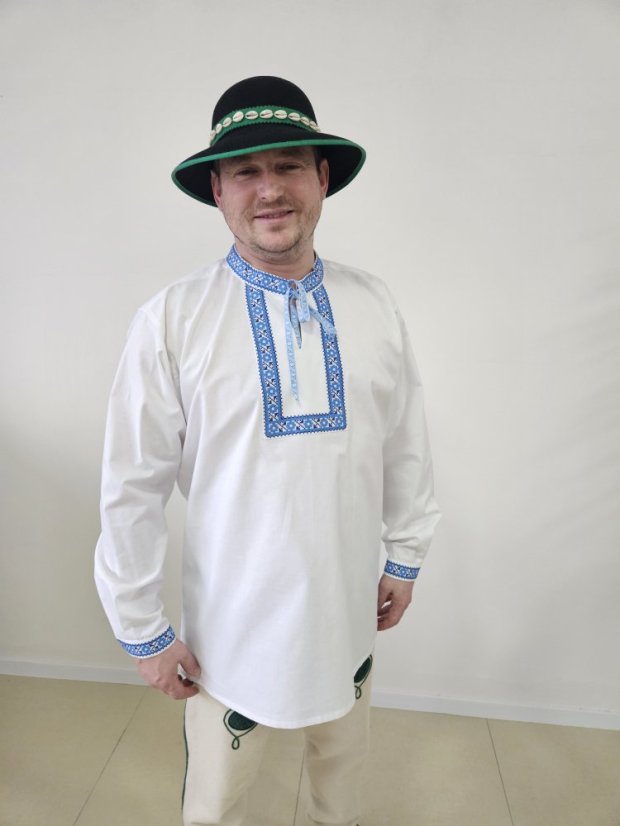 Vyšívaná košeľa - Emil - Veľkosť: XL, Farba: Modrá
