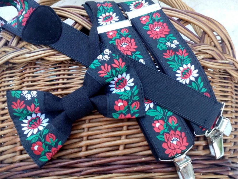 Folklórne traky -UNI - Farba: Modrá