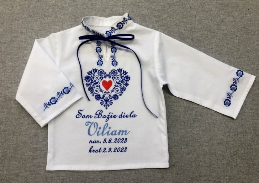 Vyšívaná krstná košieľka Viliam