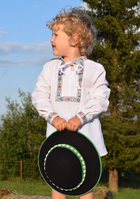 Chlapčenská folklórna košeľa - Veľkosť: 134