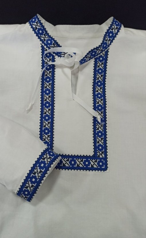 Vyšívaná košeľa - Emil - Veľkosť: S, Farba: Modrá