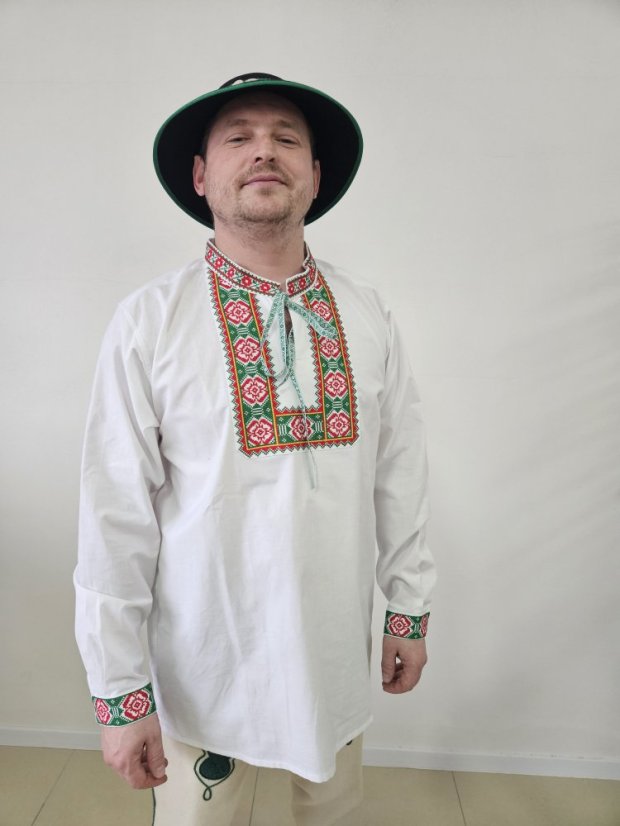 Vyšívaná košeľa - Marek - Veľkosť: M, Farba: Červená