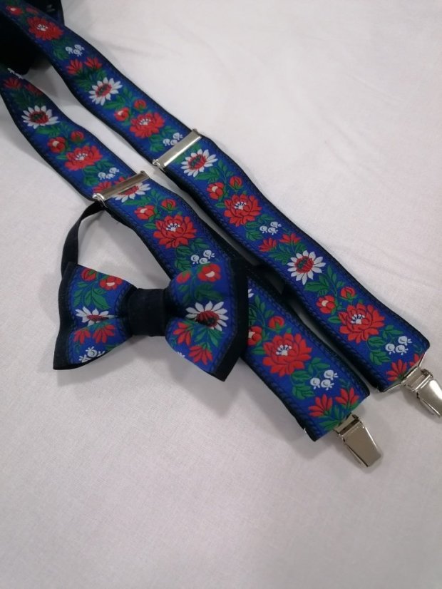 Folklórne traky -UNI - Farba: Modrá