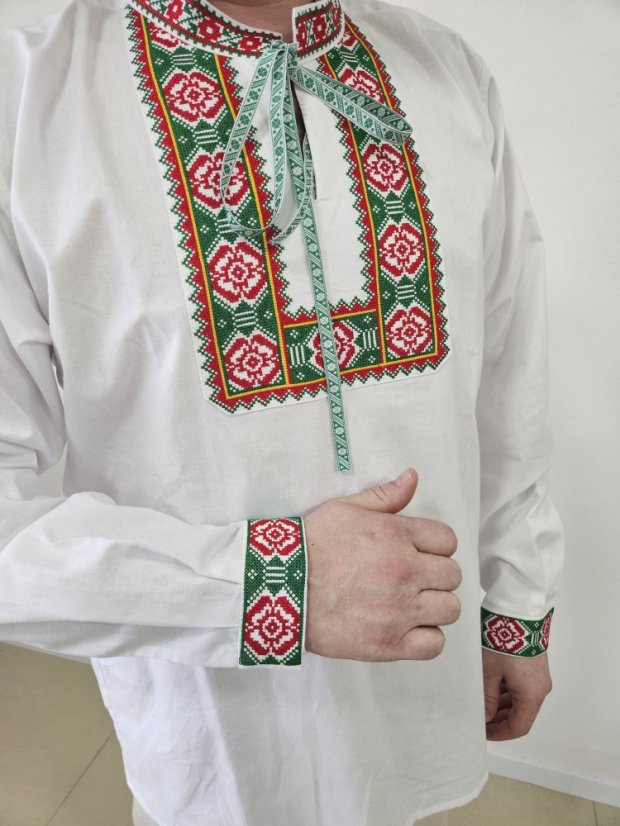 Vyšívaná košeľa - Marek - Veľkosť: XL, Farba: Červená