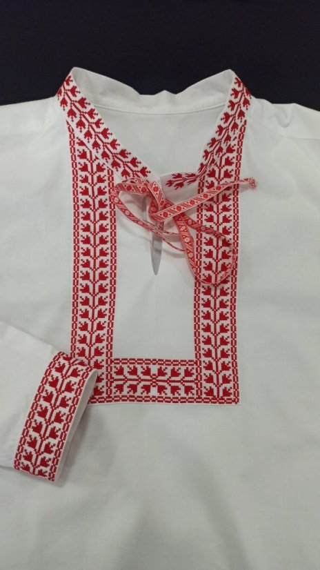 Vyšívaná košeľa - Dušan - Veľkosť: XL, Farba: Červená