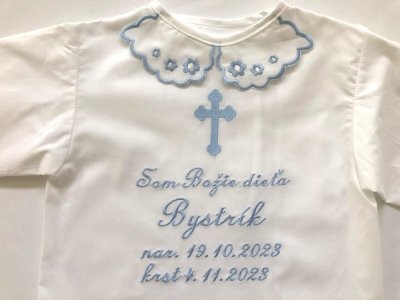 Vyšívaná krstná košieľka Bystrík