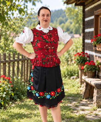 Vyšívaná zástera - Monika