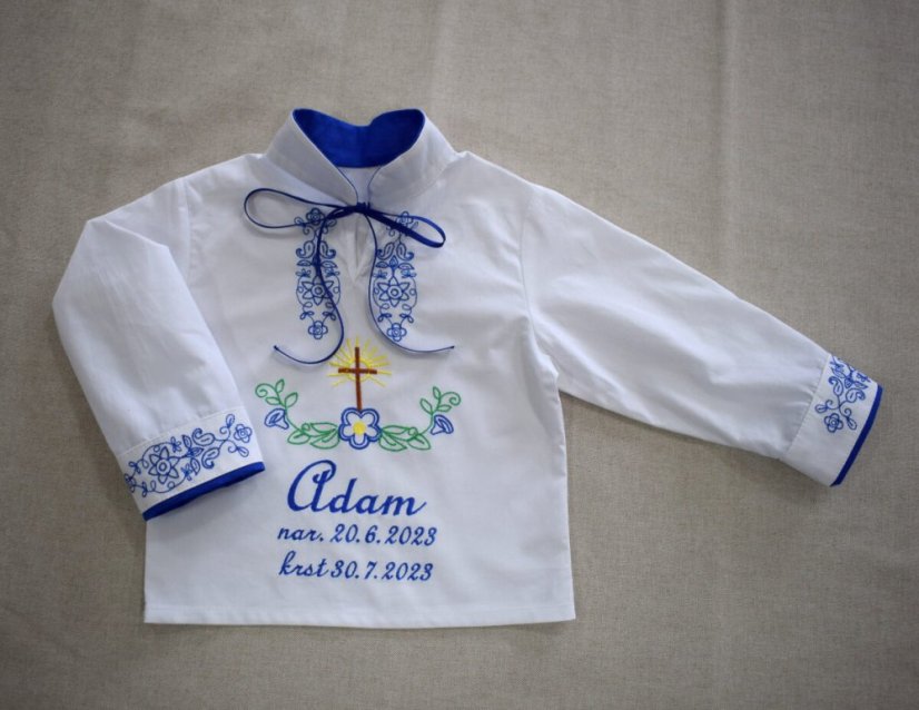 Vyšívaná krstná košieľka Adam