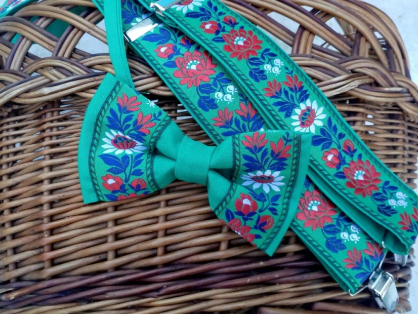 Folklórne traky -UNI - Farba: Modrá