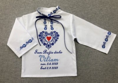 Vyšívaná krstná košieľka Viliam