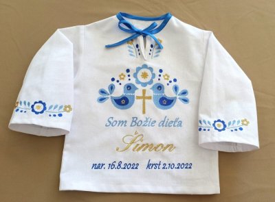 Vyšívaná krstná košieľka Šimon