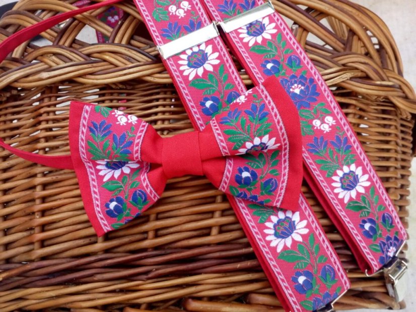 Folklórne traky -UNI - Farba: Modrá