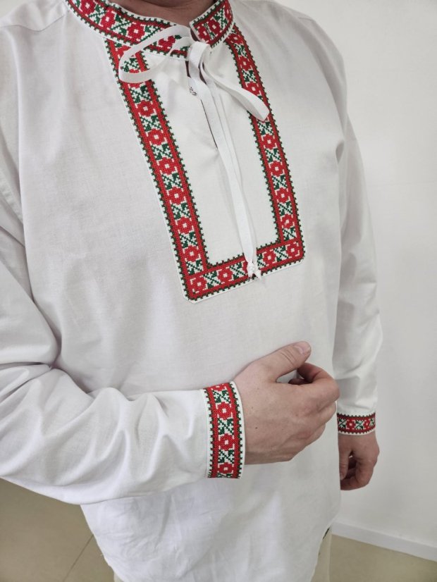 Vyšívaná košeľa - Emil - Veľkosť: S, Farba: Modrá