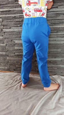 Detské úpletové tepláky – modrá farba