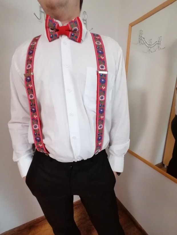 Folklórne traky -UNI - Farba: Modrá